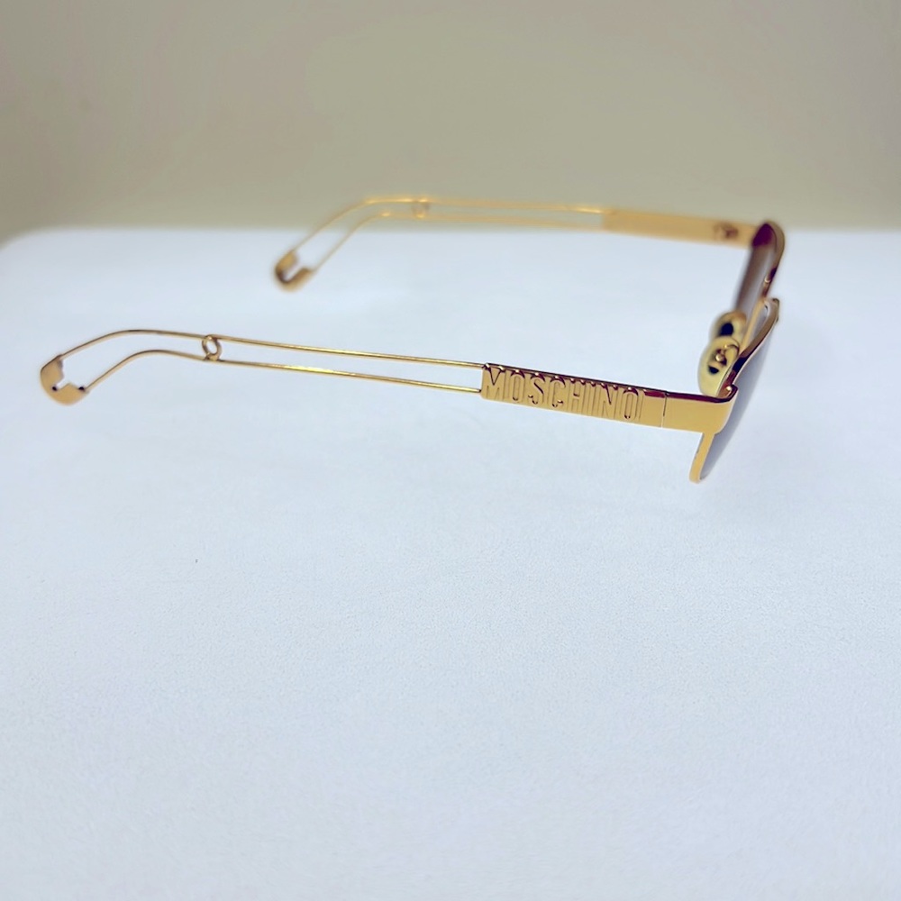 Moschino sunglasses, vintage gold 1990 limited edition. - Picture 2 of 6
